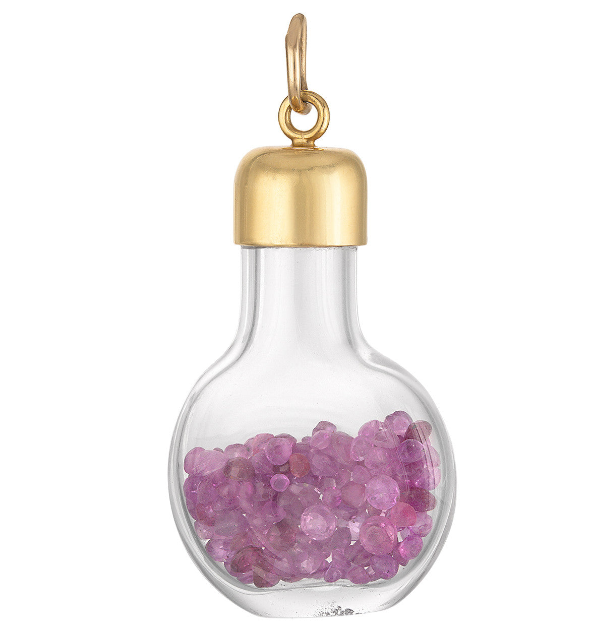Vintage Ruby Shake 14K Gold Charm